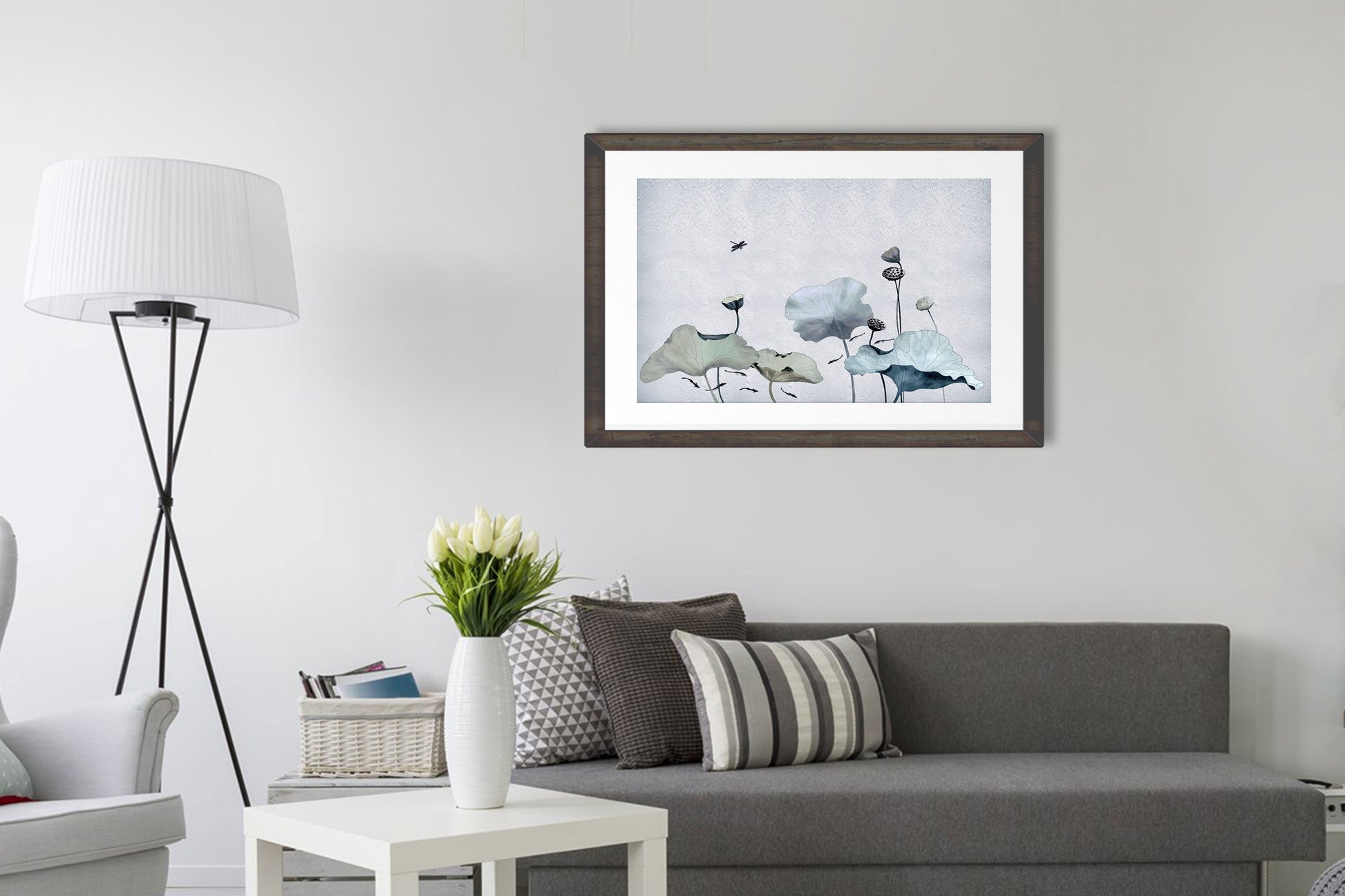 White Lotus Painting - Meri Deewar 3 : 2 Horizontal Premium Wall Art Canvas by MeriDeewar