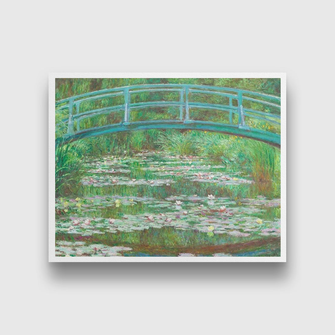 White Water Lilies By Claude Monet Painting - Meri Deewar 4 :5 Vertical Premium Wall Art Canvas by MeriDeewar