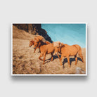 Wild horse at the nature Painting - Meri Deewar 3 : 2 Horizontal Premium Wall Art Canvas by MeriDeewar