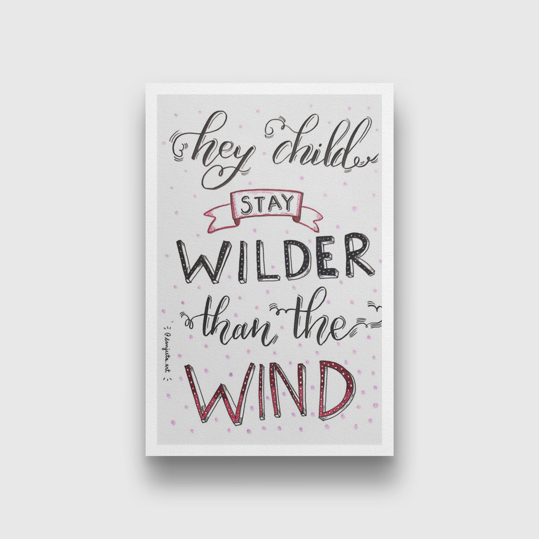 Wilder than the wind Painting - Meri Deewar 2 : 3 Vertical Premium Wall Art Canvas by MeriDeewar