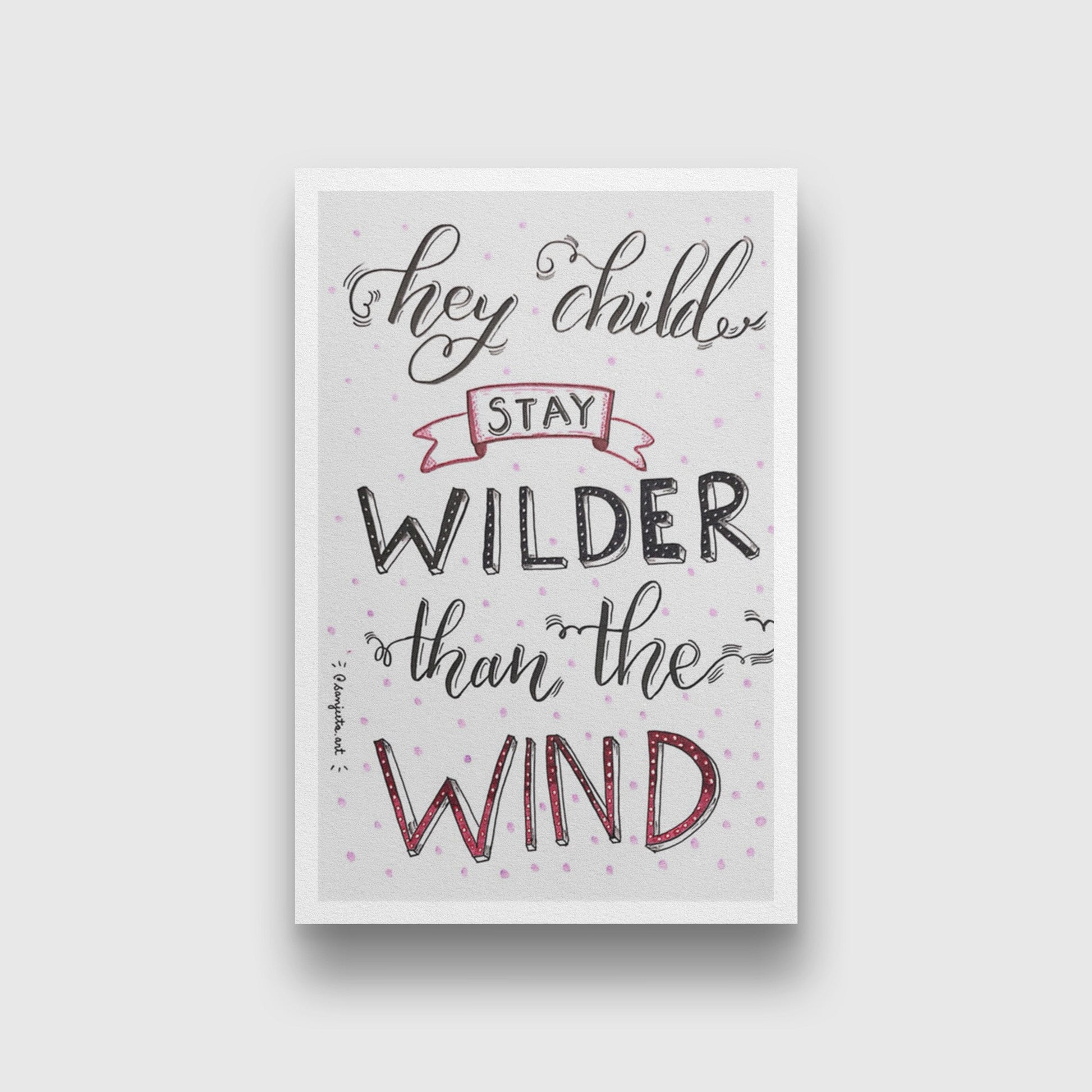 Wilder than the wind Painting - Meri Deewar 2 : 3 Vertical Premium Wall Art Canvas by MeriDeewar
