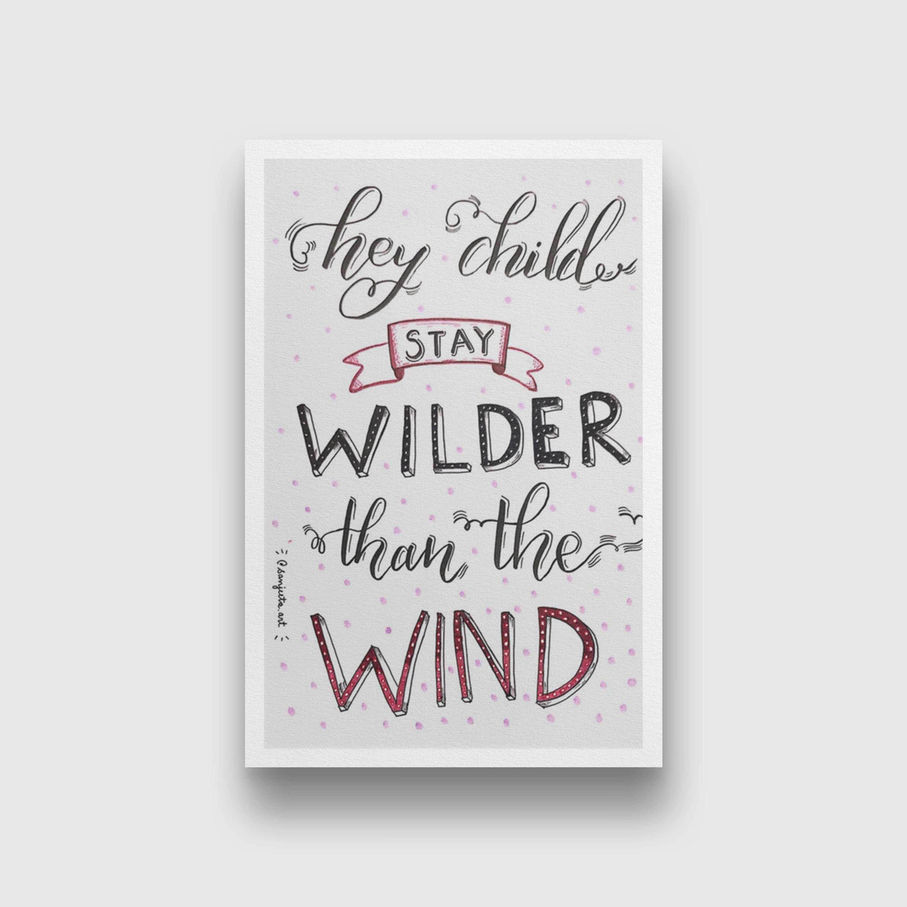 Wilder than the wind Painting - Meri Deewar 2 : 3 Vertical Premium Wall Art Canvas by MeriDeewar