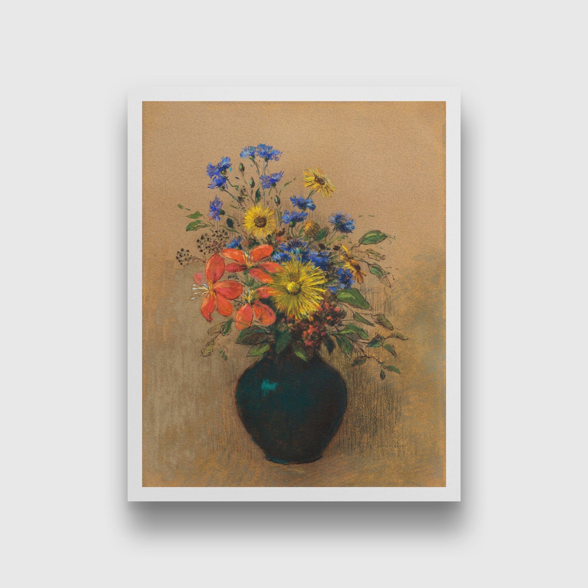 Wildflowers painting 4 :5 Vertical Premium Wall Art Canvas by MeriDeewar