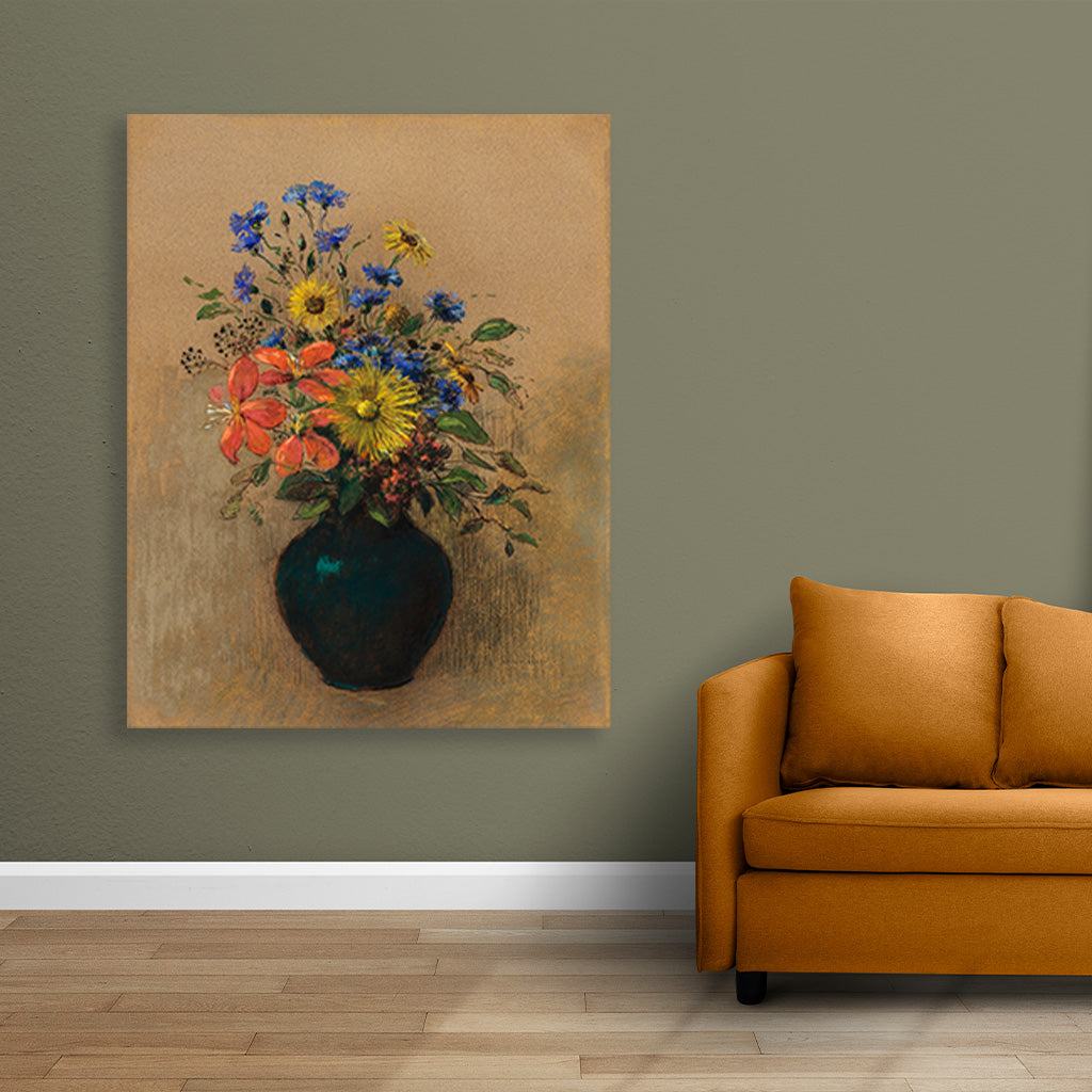 Wildflowers painting 4 :5 Vertical Premium Wall Art Canvas by MeriDeewar