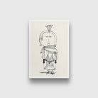 Witch with a Comb painting - Meri Deewar 2 : 3 Vertical Premium Wall Art Canvas by MeriDeewar