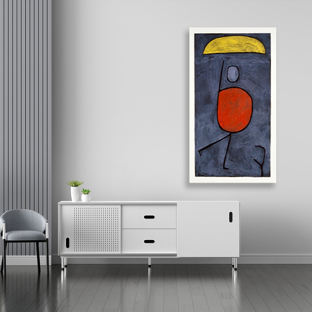 With umbrella painting - Meri Deewar 1 : 2 Vertical Premium Wall Art Canvas by MeriDeewar