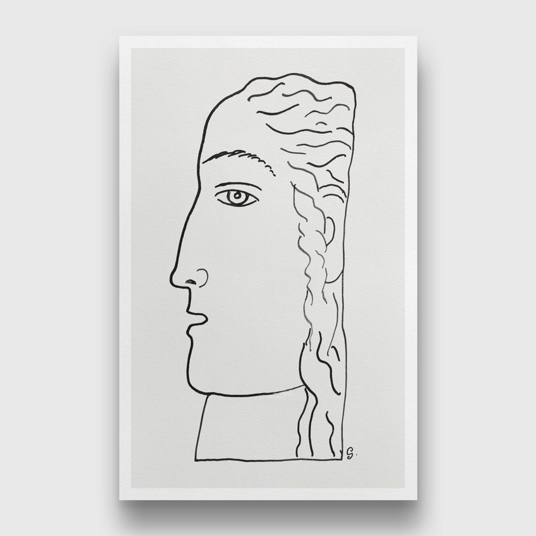 Woman head Painting 1 : 2 Vertical Premium Wall Art Canvas by MeriDeewar
