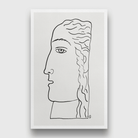 Woman head Painting 1 : 2 Vertical Premium Wall Art Canvas by MeriDeewar