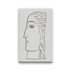 Woman head Painting 1 : 2 Vertical Premium Wall Art Canvas by MeriDeewar
