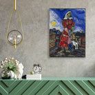 Woman Hugging Her Child Painting - Meri Deewar 3 : 4 Vertical Premium Wall Art Canvas by MeriDeewar