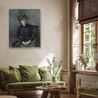 Woman in a Green Hat Madame Cezanne Painting 4 :5 Vertical Premium Wall Art Canvas by MeriDeewar