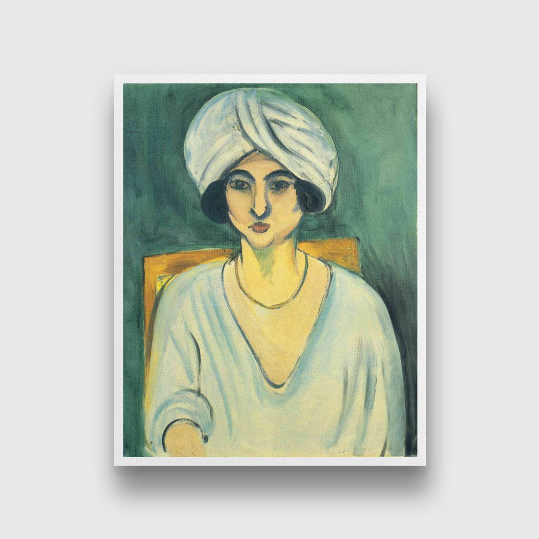 woman in turban lorette Painting - Meri Deewar 4 :5 Vertical Premium Wall Art Canvas by MeriDeewar