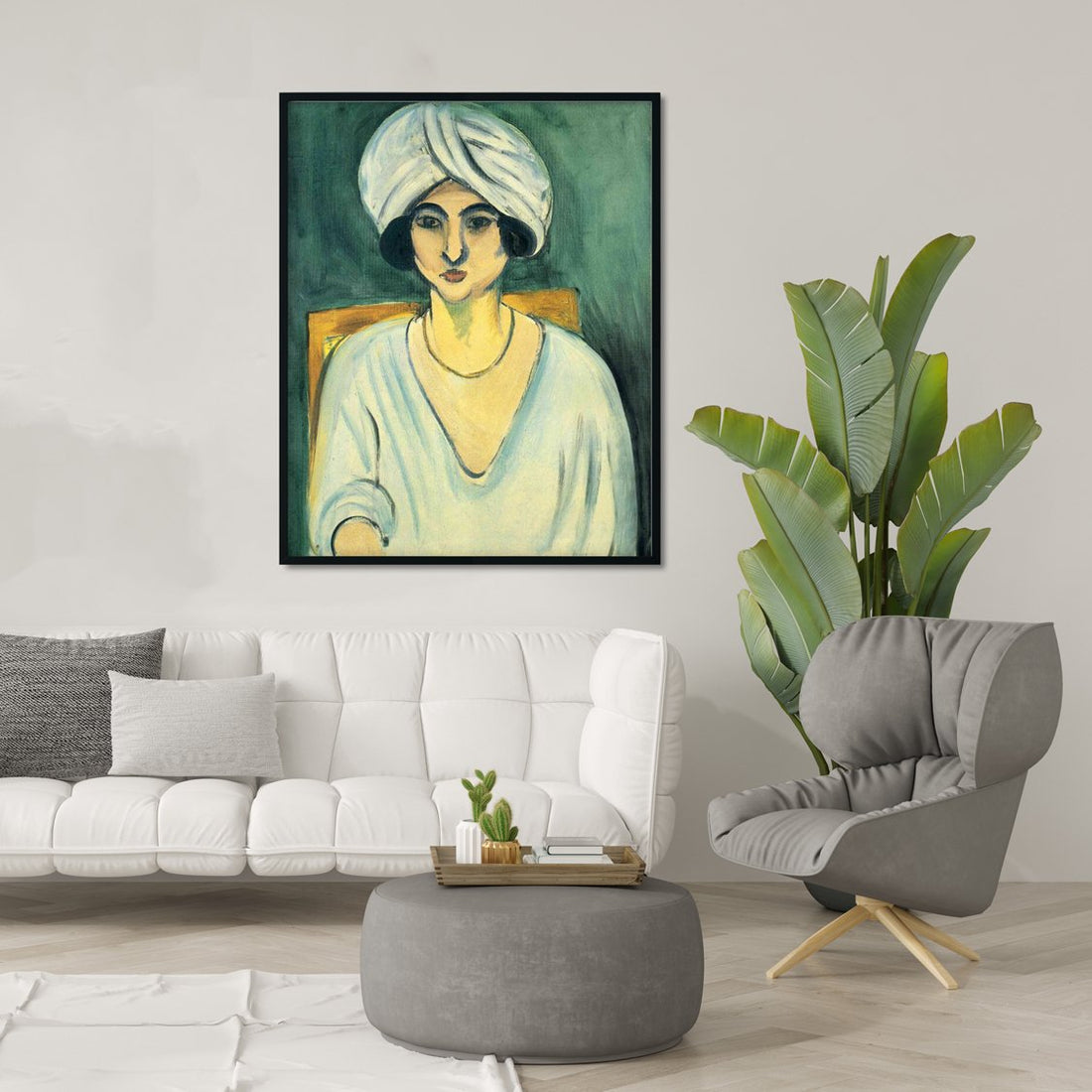 woman in turban lorette Painting - Meri Deewar 4 :5 Vertical Premium Wall Art Canvas by MeriDeewar