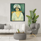 woman in turban lorette Painting - Meri Deewar 4 :5 Vertical Premium Wall Art Canvas by MeriDeewar