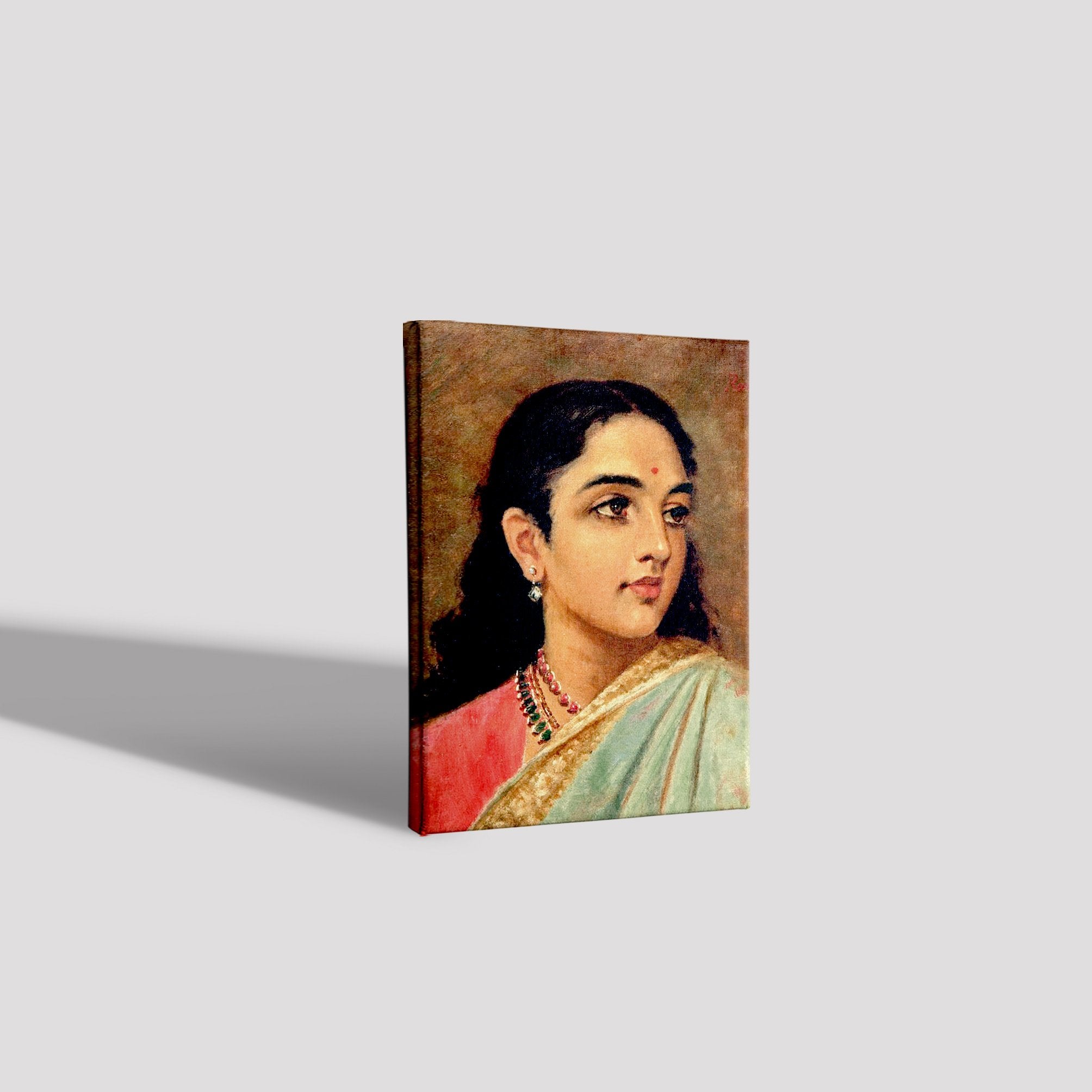 Woman Painting by Raja ravi varma - Meri Deewar 4 X 5.5 Vertical Premium Wall Art Canvas by MeriDeewar