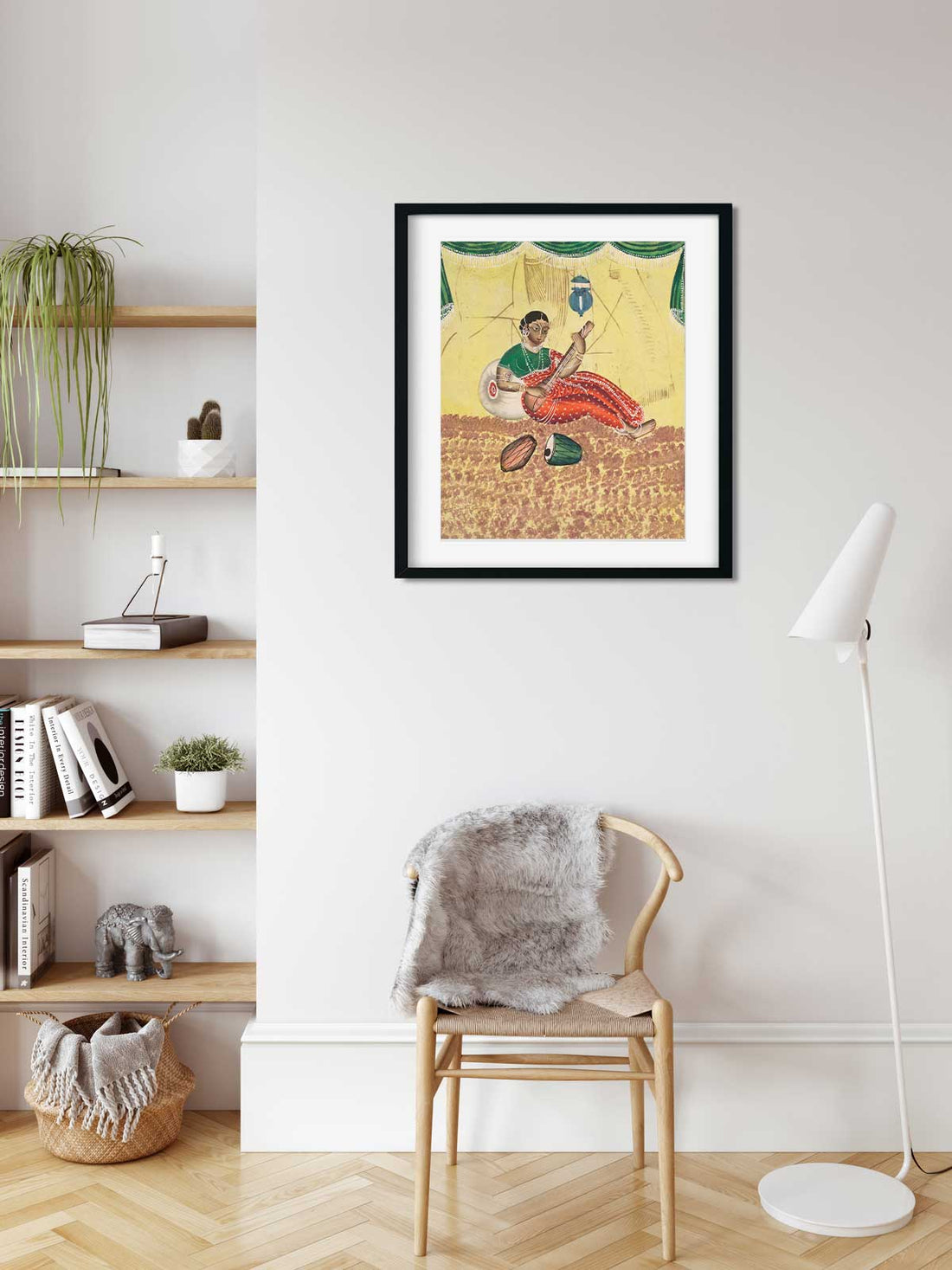 Woman Playing Music Painting 5 : 6 Vertical Premium Wall Art Canvas by MeriDeewar