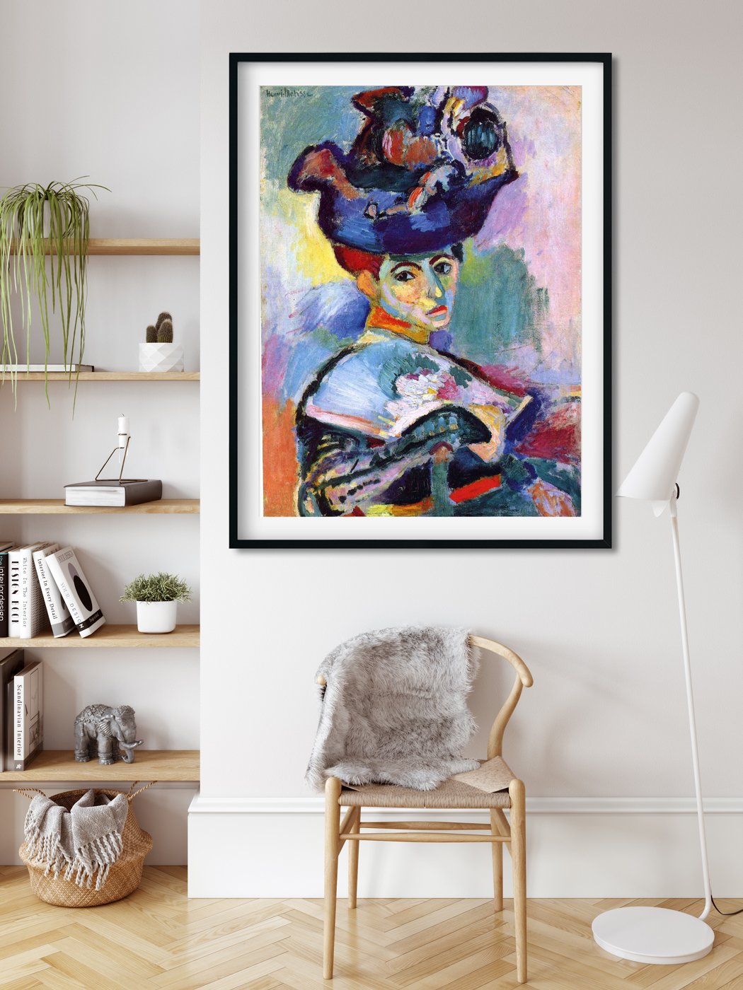 Woman With A Hat Painting - Meri Deewar 3 : 4 Vertical Premium Wall Art Canvas by MeriDeewar