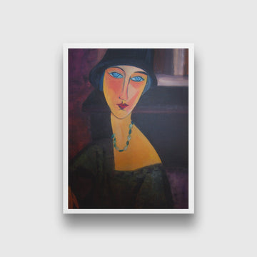 Woman With Blue Eyes - Painting - Meri Deewar 3 : 4 Vertical Premium Wall Art Canvas by MeriDeewar