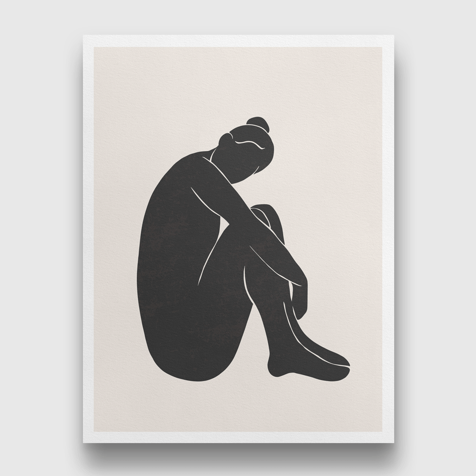 Women abstract matisse Painting 4 X 5.5 Vertical Premium Wall Art Canvas by MeriDeewar