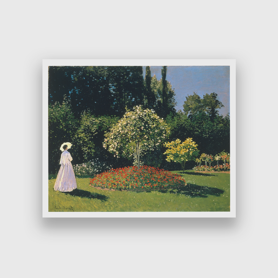 Women in the Garden Painting 5 : 4 Horizontal Premium Wall Art Canvas by MeriDeewar