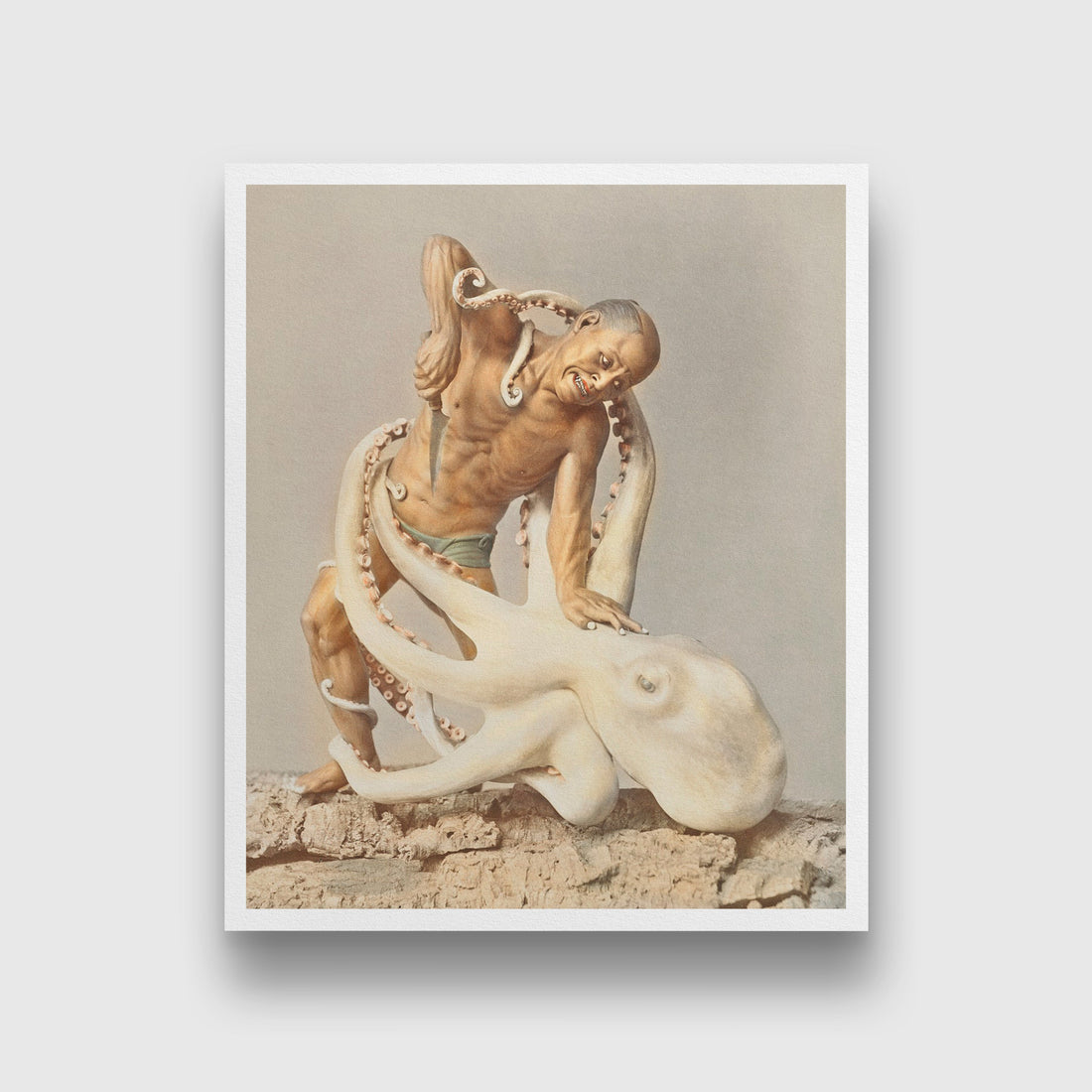 Wood Carving painting 5 : 6 Vertical Premium Wall Art Canvas by MeriDeewar