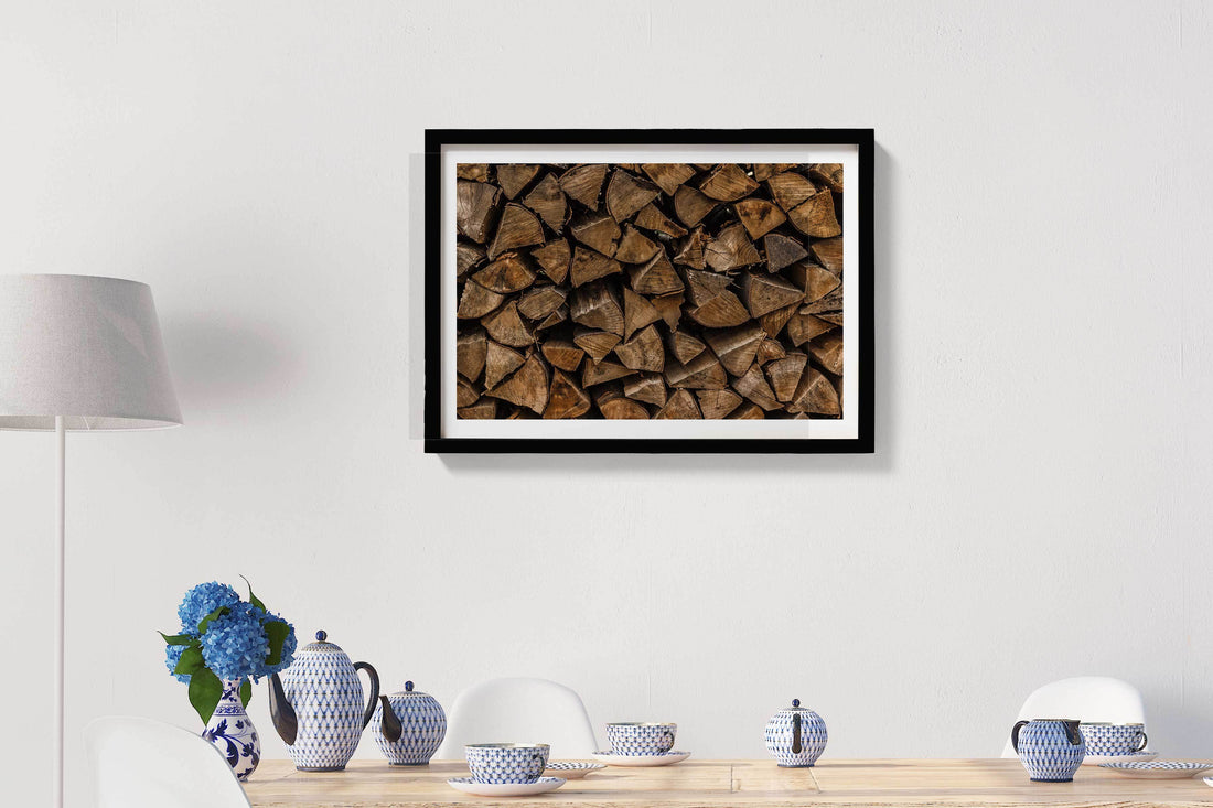 Wooden logs Painting - Meri Deewar 3 : 2 Horizontal Premium Wall Art Canvas by MeriDeewar