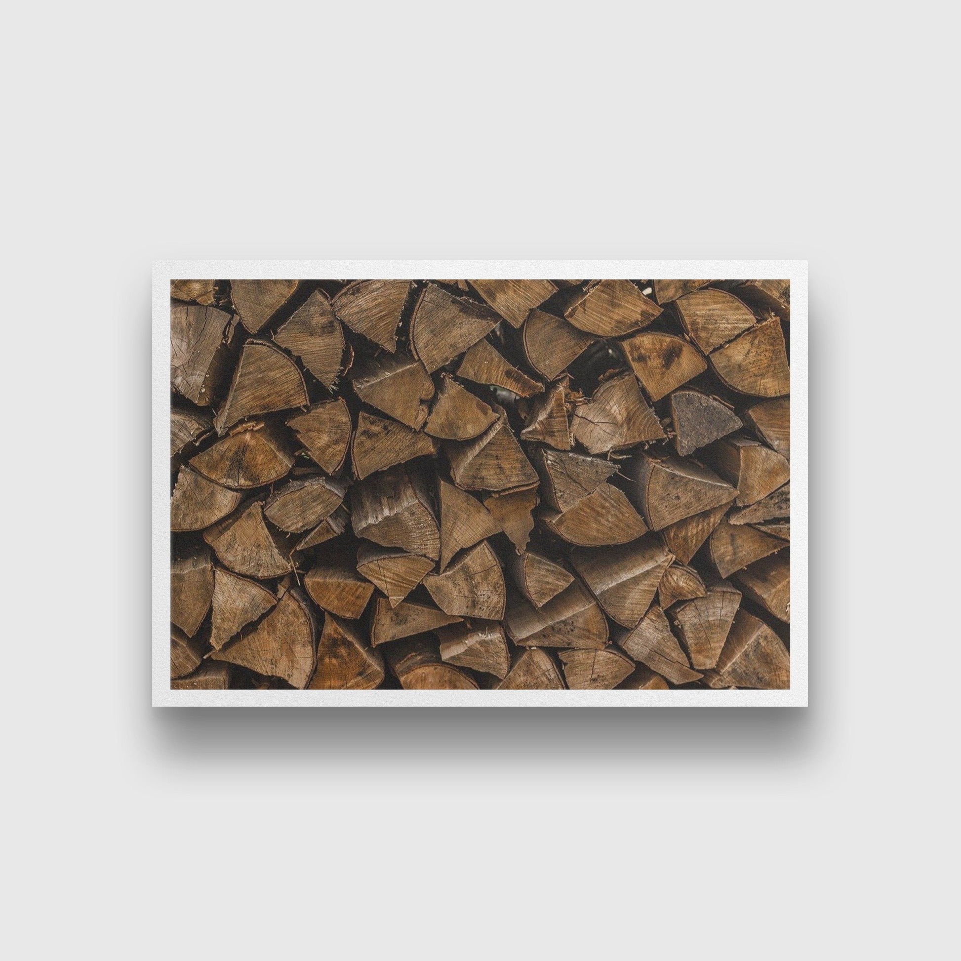 Wooden logs Painting - Meri Deewar 3 : 2 Horizontal Premium Wall Art Canvas by MeriDeewar