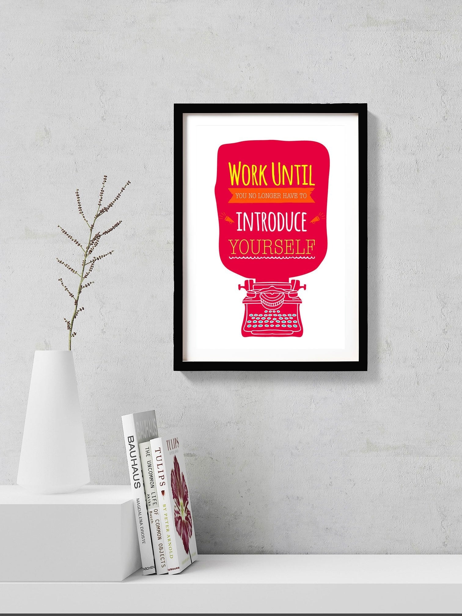 work until .. Introduce yourself start-up Art 2 : 3 Vertical Premium Wall Art Canvas by MeriDeewar
