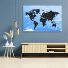 world-map-2-1 painting 3 : 2 Horizontal Premium Wall Art Canvas by MeriDeewar