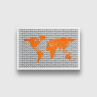 World Map Wave Pattern Wall Art Painting - Meri Deewar 3 : 2 Horizontal Premium Wall Art Canvas by MeriDeewar