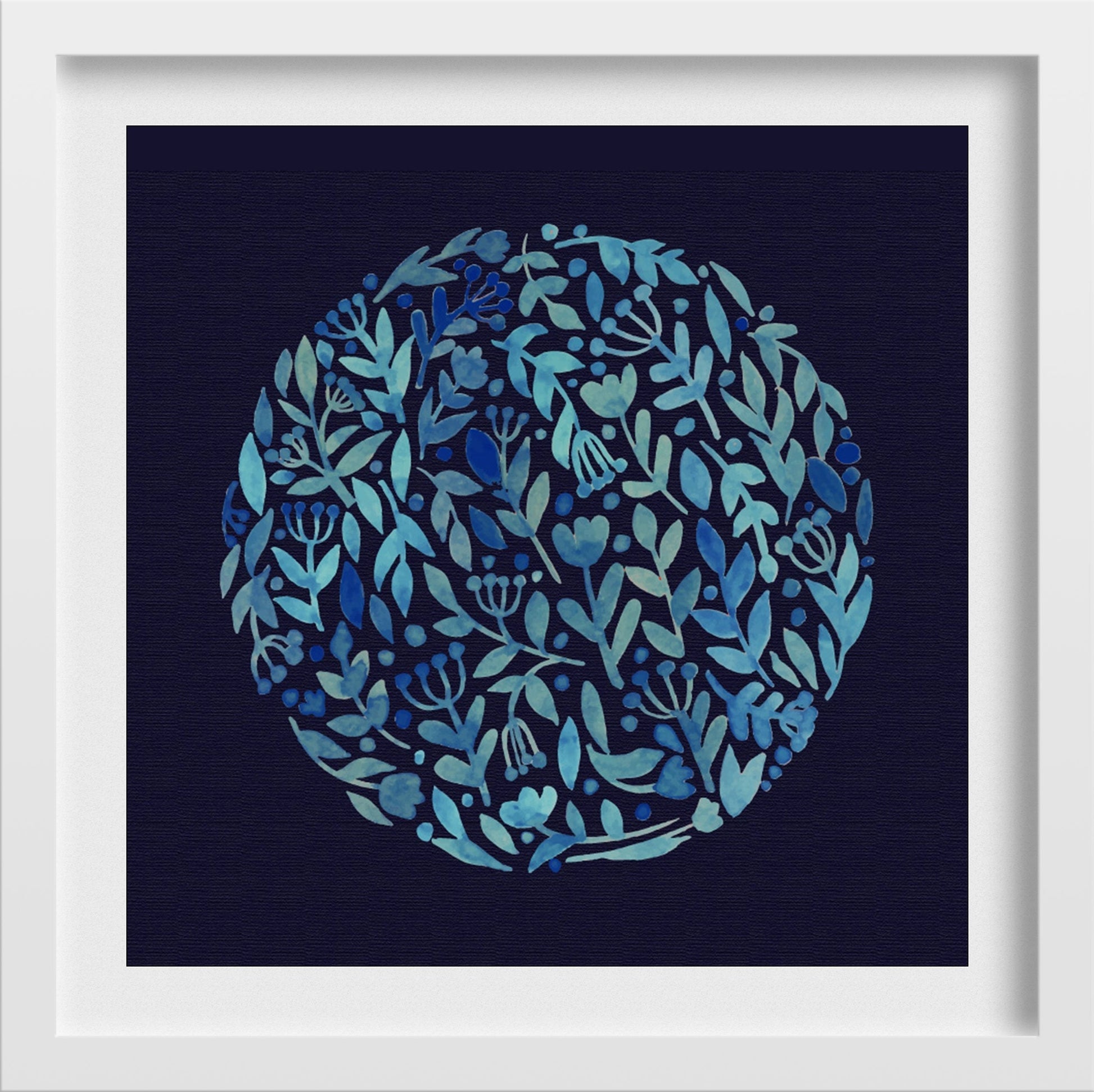 World of Flowers Painting - Meri Deewar 1 : 1 Square Premium Wall Art Canvas by MeriDeewar