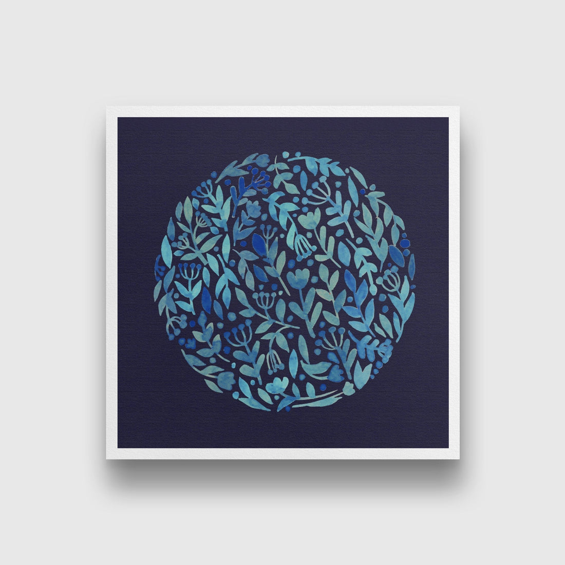 World of Flowers Painting - Meri Deewar 1 : 1 Square Premium Wall Art Canvas by MeriDeewar