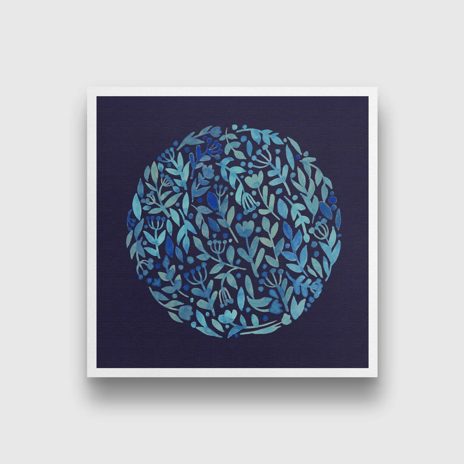 World of Flowers Painting - Meri Deewar 1 : 1 Square Premium Wall Art Canvas by MeriDeewar