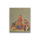 Worship Of The Infant Krishna Painting 1 : 1 Square Premium Wall Art Canvas by MeriDeewar