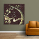 Wreath of Laurel, Palm, and Juniper with a Scroll inscribed Virtutem Forma Decorat Painting - Meri Deewar 1 : 1 Square Premium Wall Art Canvas by MeriDeewar