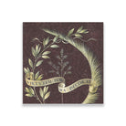 Wreath of Laurel, Palm, and Juniper with a Scroll inscribed Virtutem Forma Decorat Painting - Meri Deewar 1 : 1 Square Premium Wall Art Canvas by MeriDeewar