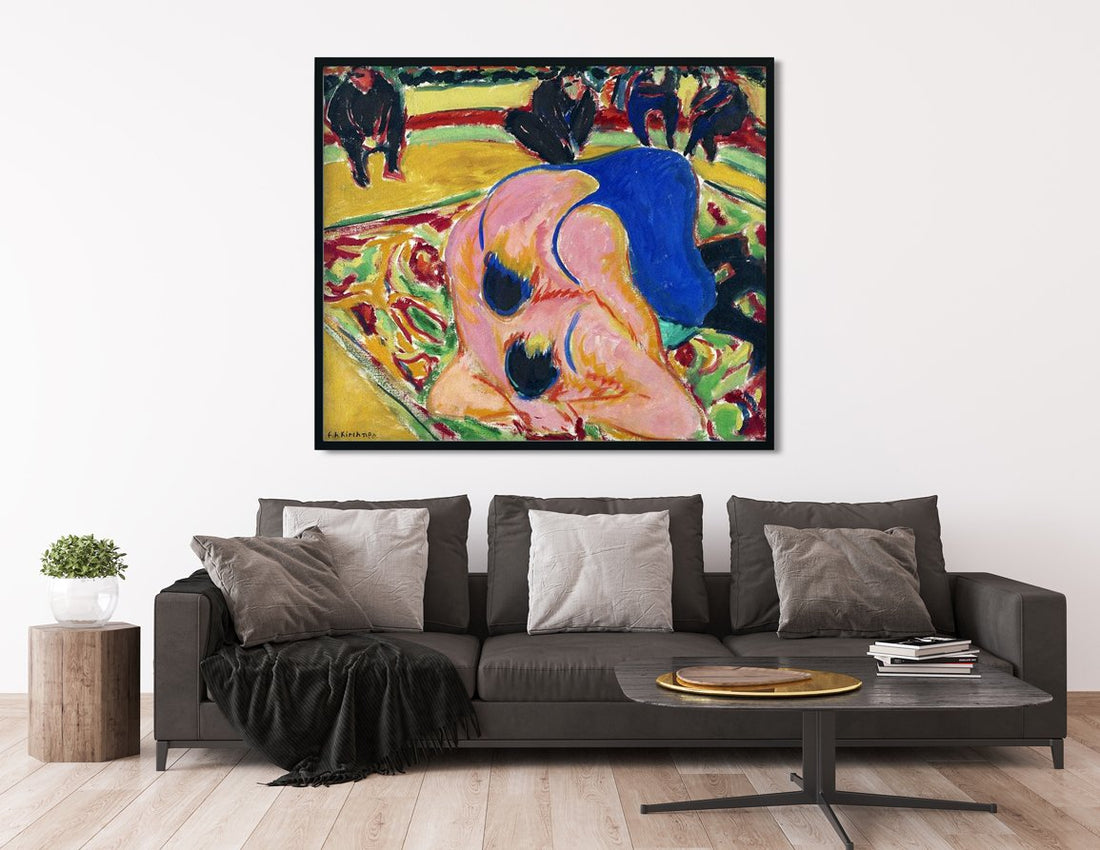 Wrestlers in a Circus - Painting MeriDeewar 6 : 5 Horizontal Premium Wall Art Canvas by MeriDeewar