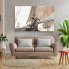 Yachting Girl painting - Meri Deewar 3 : 2 Horizontal Premium Wall Art Canvas by MeriDeewar
