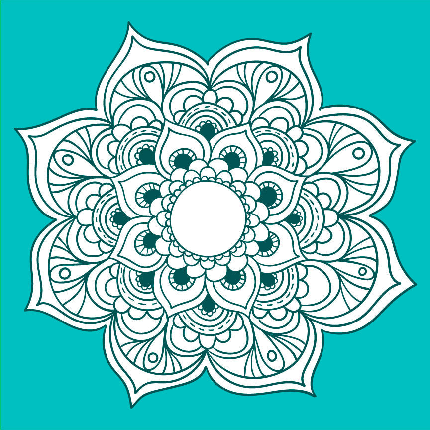 yam yoga chakra painting 1 : 1 Square Premium Wall Art Canvas by MeriDeewar