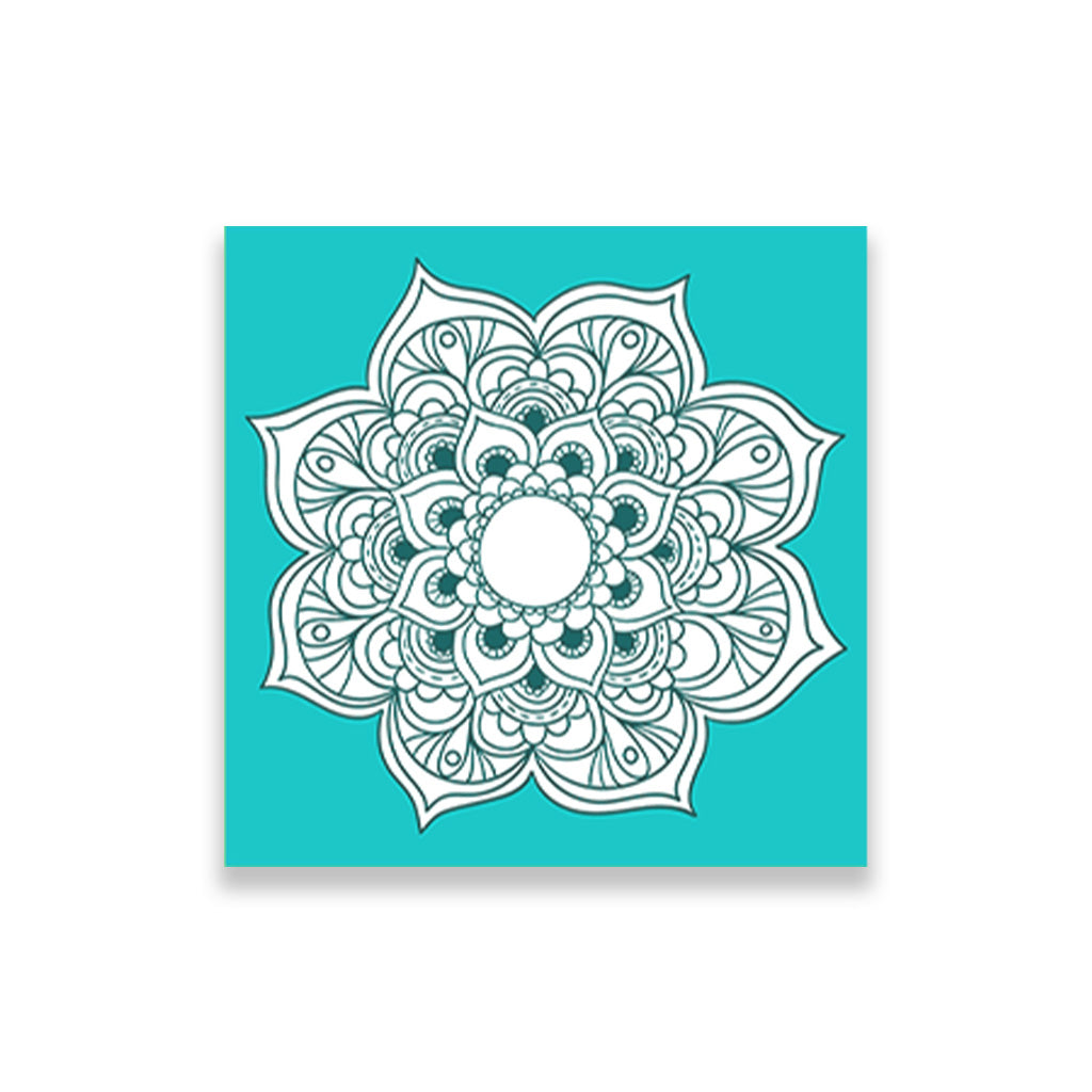 yam yoga chakra painting 1 : 1 Square Premium Wall Art Canvas by MeriDeewar