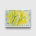 Yellow Cactus Flower Painting - Meri Deewar 4 : 3 Horizontal Premium Wall Art Canvas by MeriDeewar