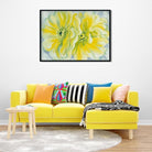 Yellow Cactus Flower Painting - Meri Deewar 4 : 3 Horizontal Premium Wall Art Canvas by MeriDeewar