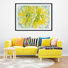 Yellow Cactus Flower Painting - Meri Deewar 4 : 3 Horizontal Premium Wall Art Canvas by MeriDeewar