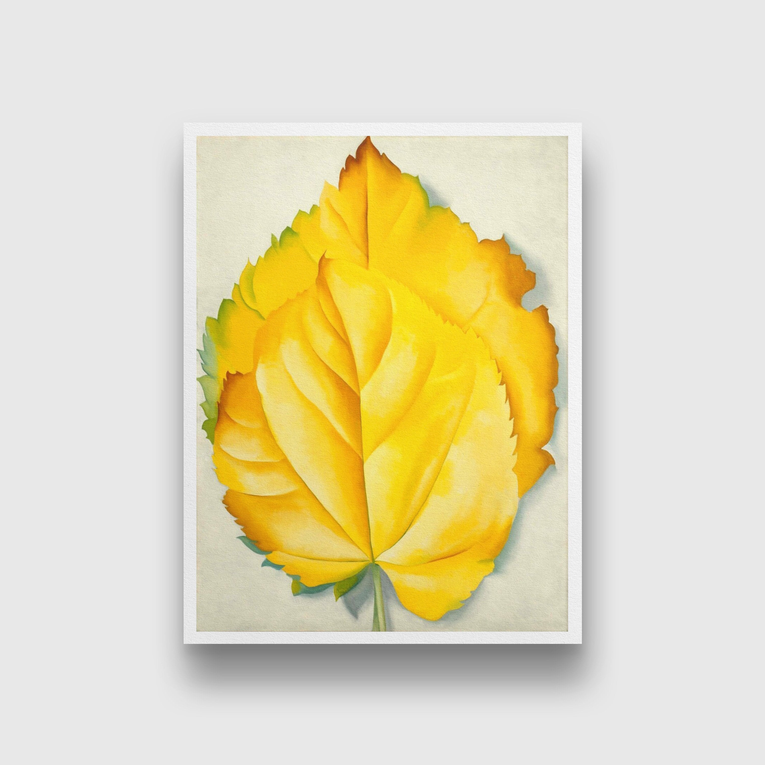 Yellow Leaves - Meri Deewar 3 : 4 Vertical Premium Wall Art Canvas by MeriDeewar