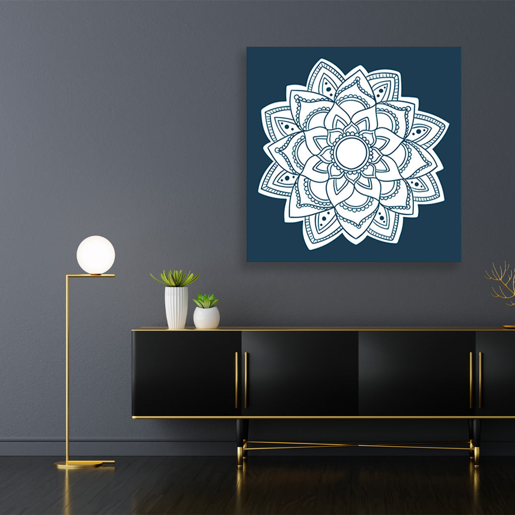 yoga chakra painting 1 : 1 Square Premium Wall Art Canvas by MeriDeewar