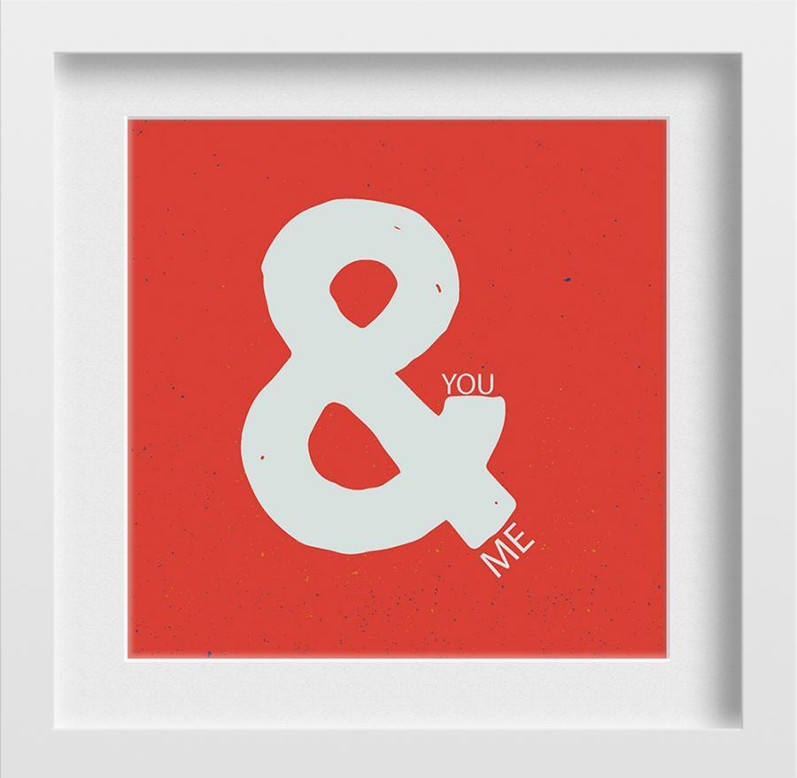You and Me Art 1 : 1 Square Premium Wall Art Canvas by MeriDeewar