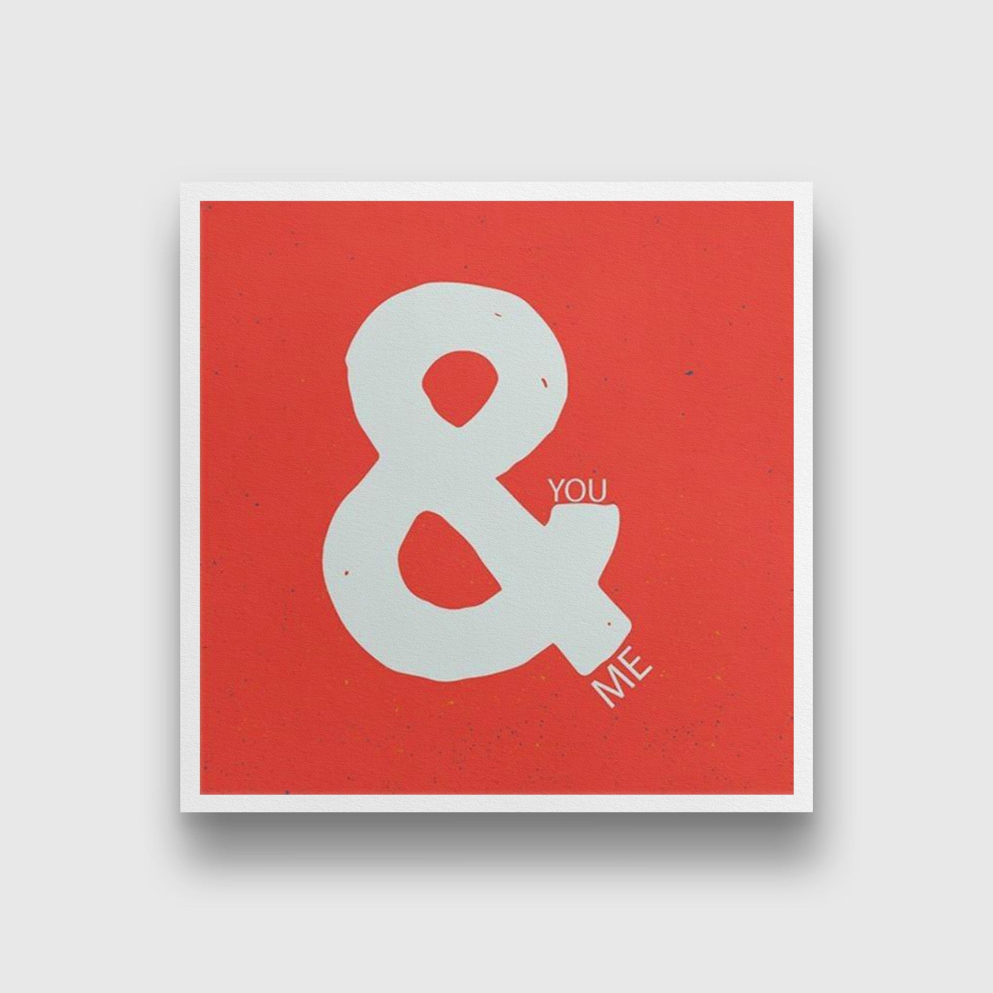 You and Me Art 1 : 1 Square Premium Wall Art Canvas by MeriDeewar