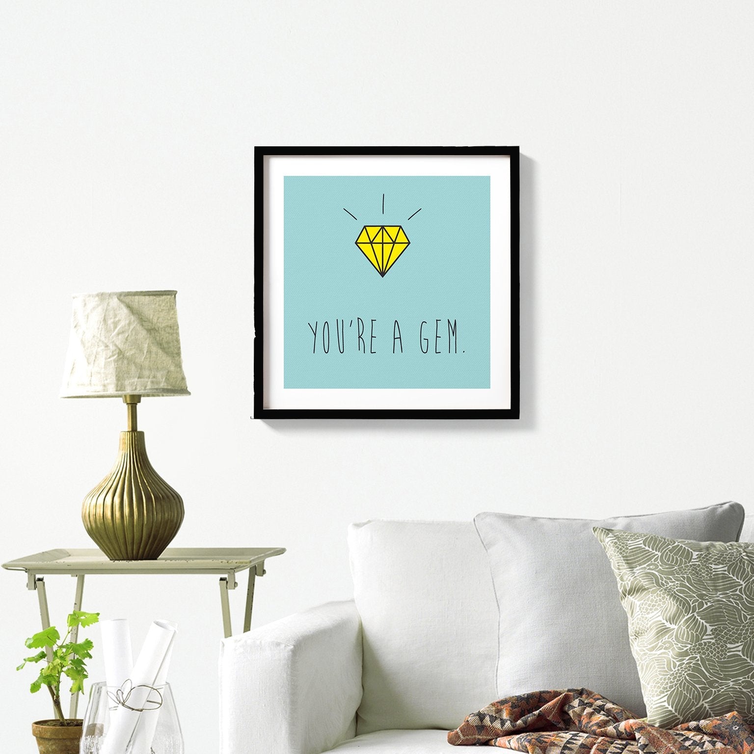 You are a Gem Art 1 : 1 Square Premium Wall Art Canvas by MeriDeewar