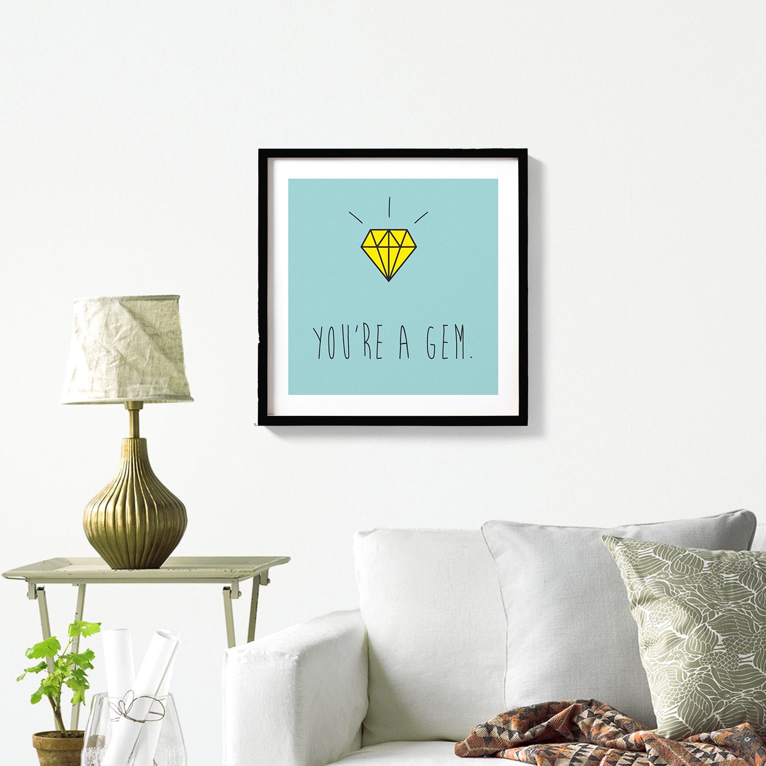 You are a Gem Poster- Meri Deewar Poster A3 / Poster Premium Wall Art Canvas by MeriDeewar