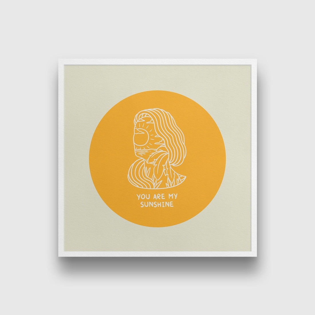 You Are My Sunshine Artwork 1 : 1 Square Premium Wall Art Canvas by MeriDeewar
